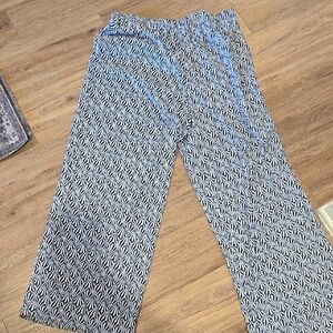 Stylish Black and White Patterned Women's Pants